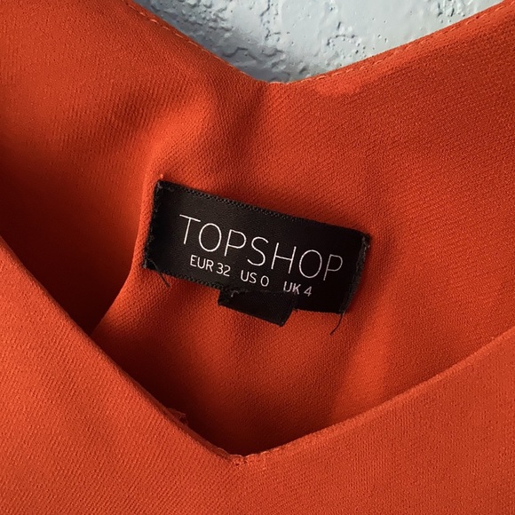 Topshop Chiffon Burnt Orange Tank - Picture 2 of 4